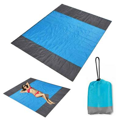 China Waterproof Lightweight Durable Custom Blanket with LOGO Pocket Camping Picnic Pocket Outdoor Nylon Waterproof Convenient Lawn Wet Mat for sale