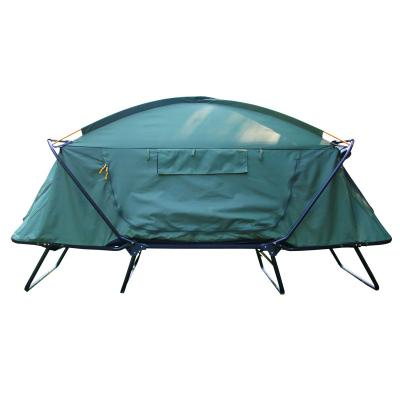 China Custom LOGO Waterpoof Camp Tent 2 Layer Sleeping Person Outdoor Camping 1 Person Tent With Waterproof Bed Off Ground Cradle Tent for sale