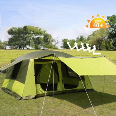 China 8-10 Person 2 Rooms Large Family Camping Tent UV Resistant Automatic Custom Waterproof Outdoor Family 10 Person Large 12 Person for sale