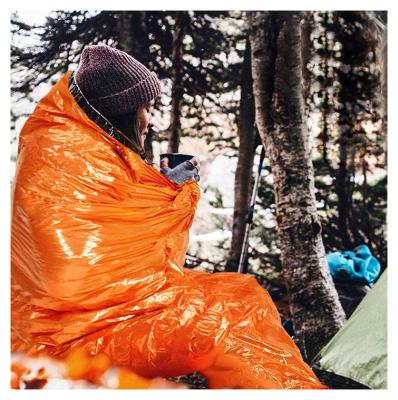 China Hot Selling Mylar Thermal Emergency Sleeping Bag Disaster Prevention Sheet Heat Preservation Bivy Survival Blanket Sleeping Bag for sale