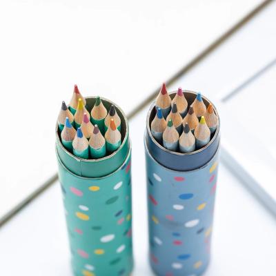 China Custom Simplicity Promo Colored Pencil Set 10 PCS Art Painting Kit Colored Pencil in Paper Tube for sale