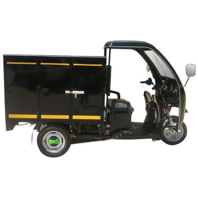 China Black Electric Cargo Tricycle Adult Delivery Adult Electric Tricycle 3 Wheel 3 Wheel for sale