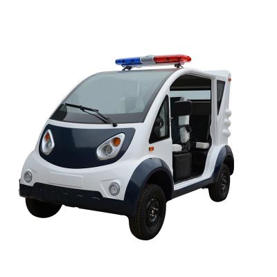 China Steel/Electric/Plastic Hot Sale 4 Seats Tourist Bus Electric Vehicle Sightseeing Electric Patrol Car Without Door for sale