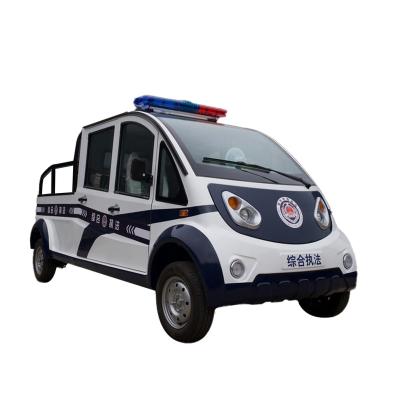 China 6 or 8 Seat Electric/Plastic Optional Color Steel/Patrol Vehicle Electric Seat Fully Enclosed Doors Electric Patrol Pickup for sale