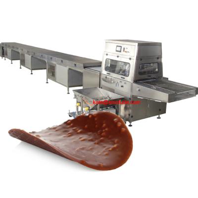 China Deli Chocolate Covering Making Machine Chocolate Enrobing Line With Cooling Tunnel For Potato Chips for sale