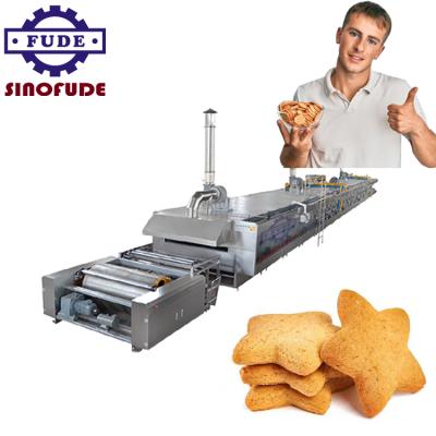 China Automatic Flour Mill SINOFUDE Stainless Steel Filled Cookies Making Machine Chocolate Cookie Production Line for sale