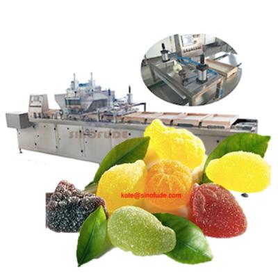 China Semi Automatic Jelly Bear Candy Making Machine Shanghai Gummy Filling Soft Gummy Candy Making Cornstarch Machine Modified Mogul Line for sale