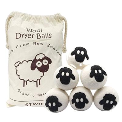 China Eco-fiendly 100% Dry Wool Cloth Ball Wool Dryer Balls by Smart Sheep Wool Balls for a drier set for sale