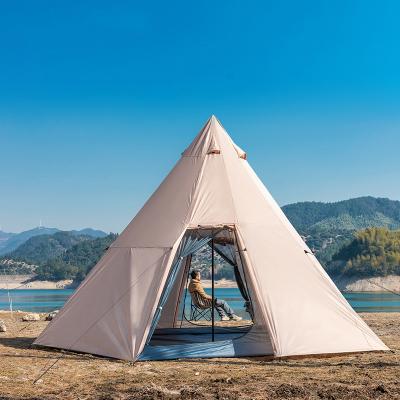 China Diagonal Tie Type Tent Cotton Canvas Waterproof Bell Tent For Outdoor Top Set Style Cloth Bedroom Roof Original Construction Combo Lower Type for sale