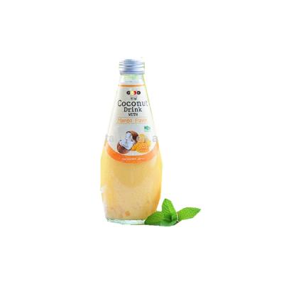 China Best Quality Natural Glass Bottle Coconut Water Mango Flavor Coconut Juice Drink for sale