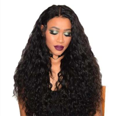 China Popular full lace natura glueless synthetic wigs South Africa wigs decoration hair deep wave wigs for sale