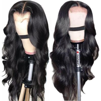 China Cheap Wholesale Decoration Hair Synthetic Wigs Closure Body Wave And Long Hair Wigs for sale