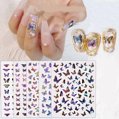 China Easy Apply 2020 New Design Best Quality 3D Butterfly Hot Sale Nail Art Decal Sticker for sale