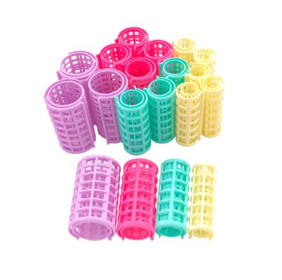 China Hair Amazon hotsale 20pcs plastic curly hair roller to hold hair hair curler for DIY or salon for sale