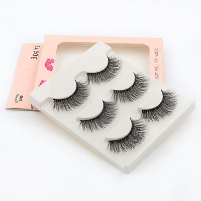 China Cheap Reusable Decoration 3 Pair / Set False Eyelashes With Box for sale