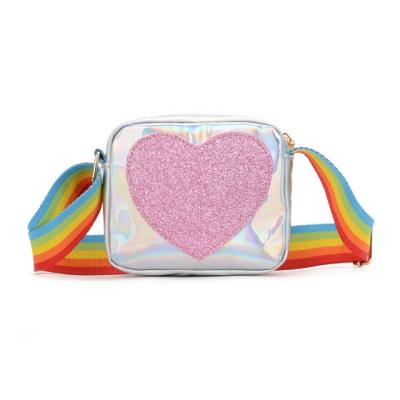 China Other New Spring Kids Bag Cute Girl Bag Love Shape Cross - Body PU Mini Square Bag for sale