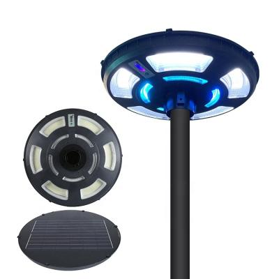 China Hot product ufo post top motion sensor round solar garden light with remote control zu verkaufen