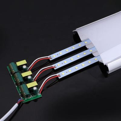 China LED double aluminum boards SMD2835 265V 600mm indoor 18W flat tube light en venta