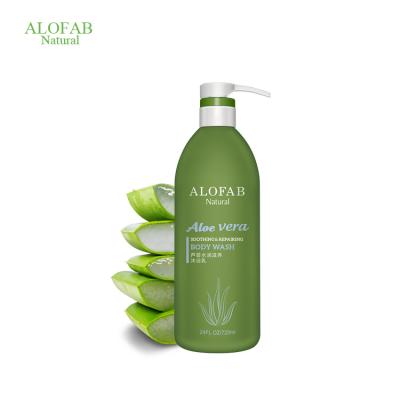 China USA Origineted Organic Aloe Vera Soothing Body Wash Whitening | 460ml / 720ml 75% Pure Aloe Vera Organic Shower Gel For Soothing Itchy And Dry Skin for sale