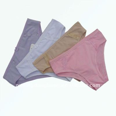 China Cotton Breathable Plain Polyester Nylon Cheap Panties For Women for sale