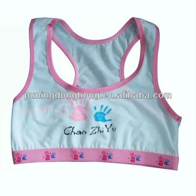 China Antibacterial Hot Sale Girls Lovely Half Tank Tops Girls Underwear for sale