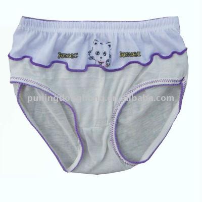 China Cheap 100% Breathable Polyester Lovely Kids Panties For Girls for sale