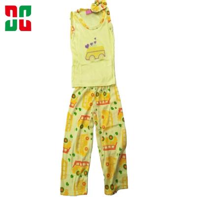 China casual girl in pajama panama classic design lovely girl in pajama sets for sale