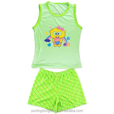 China Cheap Polyester Panties / Cotton South America Vest Kids Pajama Sets Sleepwear for sale