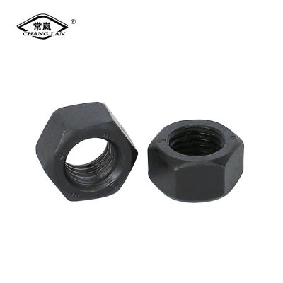 China Heavy industry Handan factory manufacture din934 black finished carbon steel hex nut for sale