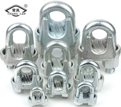 China GALVANIZED DIN741 Galvanized Wire Rope Clips U Clamp Tying Heavy Clamp Main Wire Rope Clamps For Cable End Connections for sale