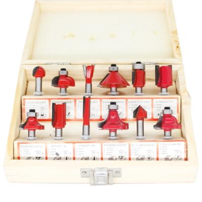 China 1/2 1/4 router bit set for woodworking all kinds of milling cutter 17*13*5cm for sale