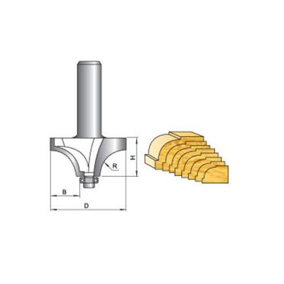 China Cutting For FHC 22 Wood Corner Round Router Bit Bit For Woodworking Woodworking Wood Milling Cutter for sale