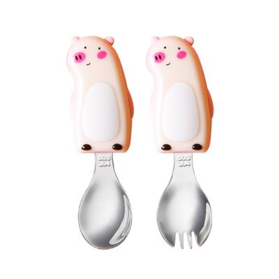 China Contemporary High Quality Durable Spoon Kids Fork Dinner Set Stainless Steel Kids Dinnerware for sale