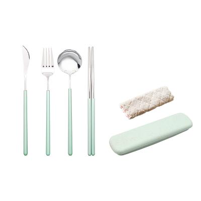 China Eco Friendly Factory Sale Stainless Steel Cutlery Set Various Sustainable Portable Travel Cutlery for sale