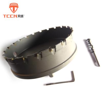 China Metal Cutter TCCN 120mm or Customized Sandblast CTT Professional Hole Saw Set for Metal Cutting for sale