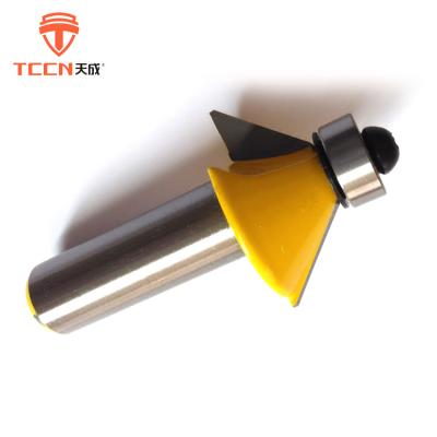 China TCCN Woodworking Products Wholesale Price Customized CTT Yellow Carbide Round Over Bit for sale