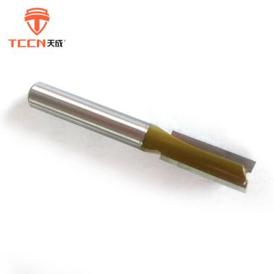 China TCCN Woodworking Demand Products CTT Carbide Two Flute Straight Router Bit For Woodworking for sale