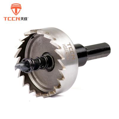 China Metal Drilling TCCN ISO9001 Certificate 15-100mm Bright Cutter Finish High Speed ​​Steel Hole Saw for sale