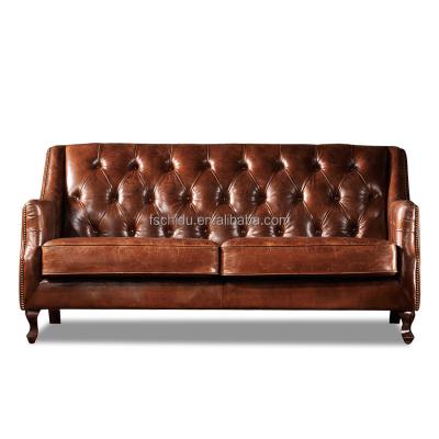 China Good Quality Traditional Italy Chesterfield Cheap Genuine Leather Sofa USA for sale