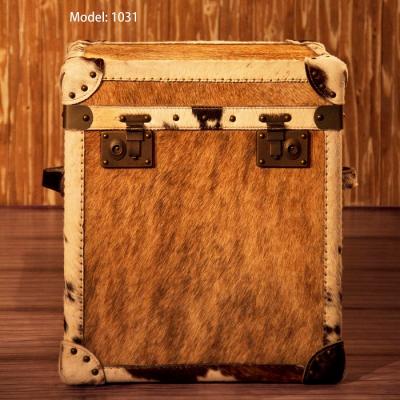 China Industrial Cow Fur Raw Storage Trunk Wooden Storage Box L857 for sale