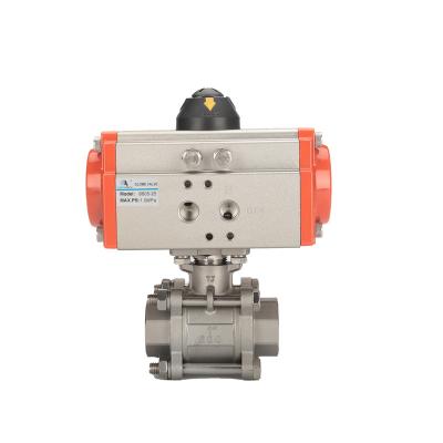 China General Connection 2Way Pneumatic Operated Threaded Ball Valve for sale