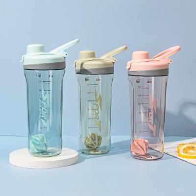 China Wholesale Bpa Free Gradient Gym Sports With Ladder Water Cup Sports Energy Shaker BottleLarge Capacity Outdoor Sports Fitness Cup for sale