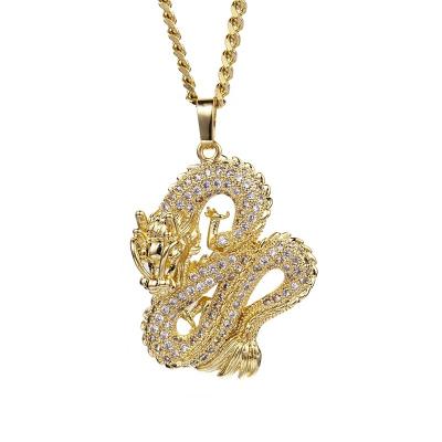 China Direct wholesale Hiphop costume jewelry china dragon necklace hiphop jewelry for sale