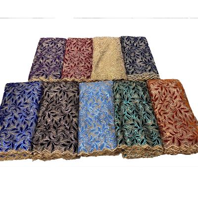 China Sustainable Sequins Embroidered African To Wedding Fabric Royal African With Stretch Wine Blue Velvet Lace With Sequin for sale