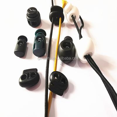 China Pig Nose Rope Small Size Nickel Free Black Plastic Adjustable Flat Stopper For Rope Wholesale Stopper Rope Bungee Lock for sale