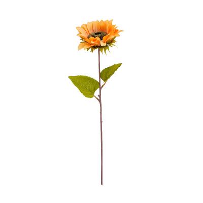 China Home Hotel  Decoration Artificial Sunflower Branch Silk Long Stem Sunflower Wholesale for Home Indoor Decoration China Big Head Flowers for sale