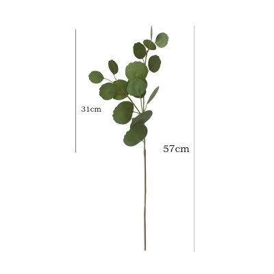 China Natural Real Hot Selling Customize  Artificial Plastic Eucalyptus Leaf Real Touch  Artificial Eucalyptus Leaves for sale