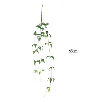 China Natural Real Wholesale  artificial leaves green leaves home wedding decoration artificial plants silk green wall hanging plants for sale