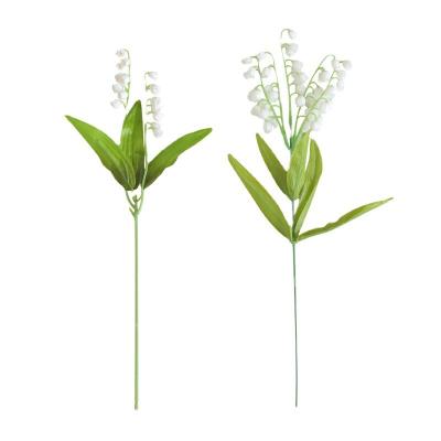 China Real Touch Nature White bell Orchid bouquet flowers Artificial  Valley lily artificial flowers wedding home decoration for sale