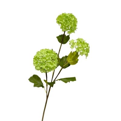 China Romantic Silk Flowers Artificial Silk Snowball Small White Green Hydrangea For Wedding Home Party Table Decorative Flowers for sale